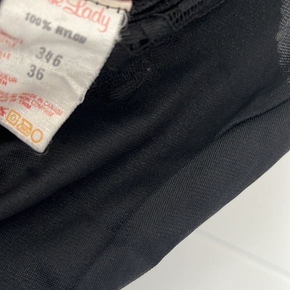 Vintage 90s Black Lingerie Slip Dress sz 36 - Picture 5 of 5